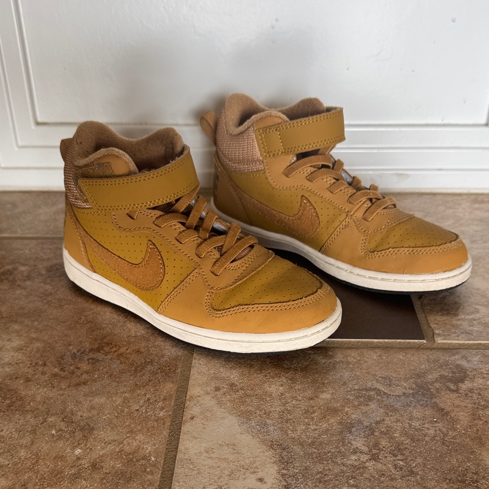 Nike High-Top Sneakers in Golden Brown